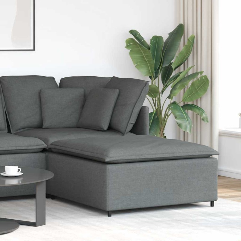 vidaXL Υποπόδιο Καναπέ Σκούρο Γκρι 100 x 100 x 48 εκ.