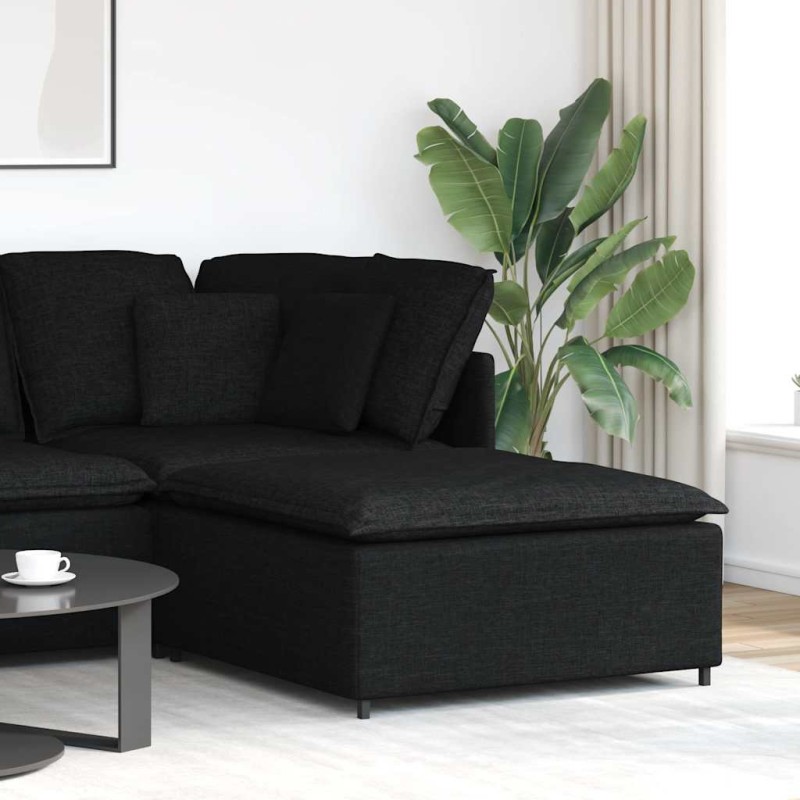 vidaXL Υποπόδιο Καναπέ Μαύρο 100 x 100 x 48 εκ.