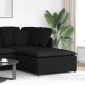 vidaXL Υποπόδιο Καναπέ Μαύρο 100 x 100 x 48 εκ.