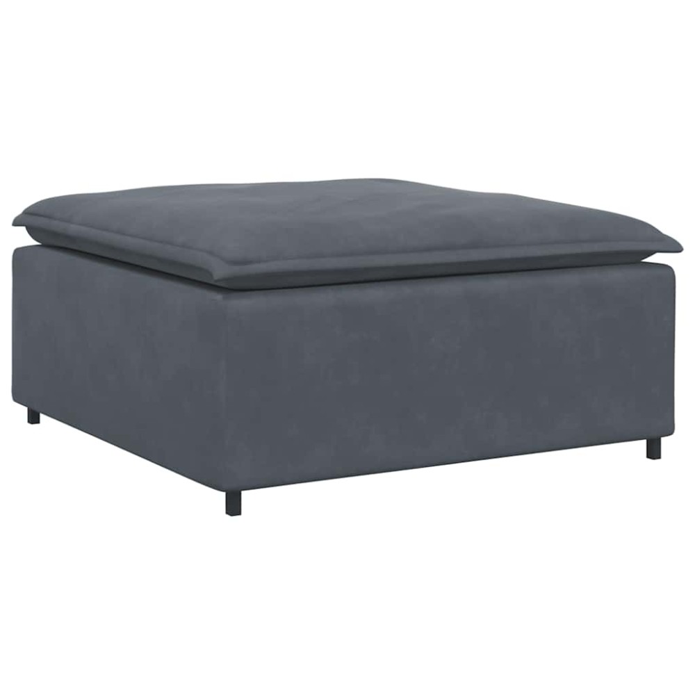 vidaXL Υποπόδιο Καναπέ Σκούρο Γκρι 100 x 100 x 48 εκ.