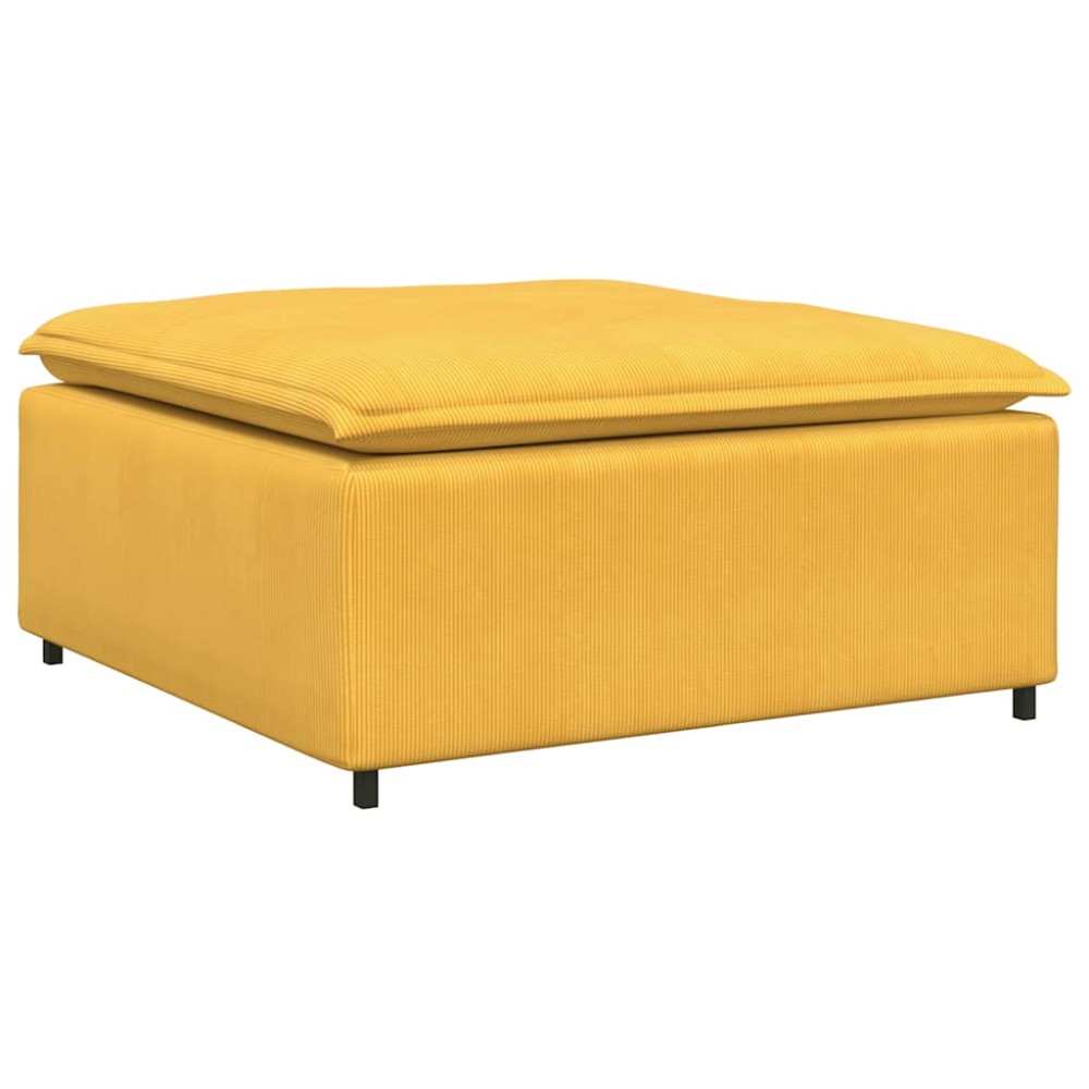 vidaXL Υποπόδιο Καναπέ Ανοιχτό Κίτρινο 100 x 100 x 48 εκ.