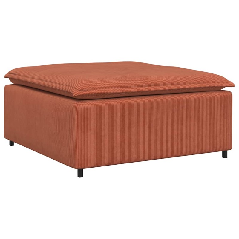 vidaXL Υποπόδιο Καναπέ Κόκκινο Πορτοκαλί 100 x 100 x 48 εκ.
