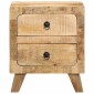 vidaXL Κομοδίνο 2 τεμάχια 40x32x46 cm Στερεό ξύλο Rough Mango