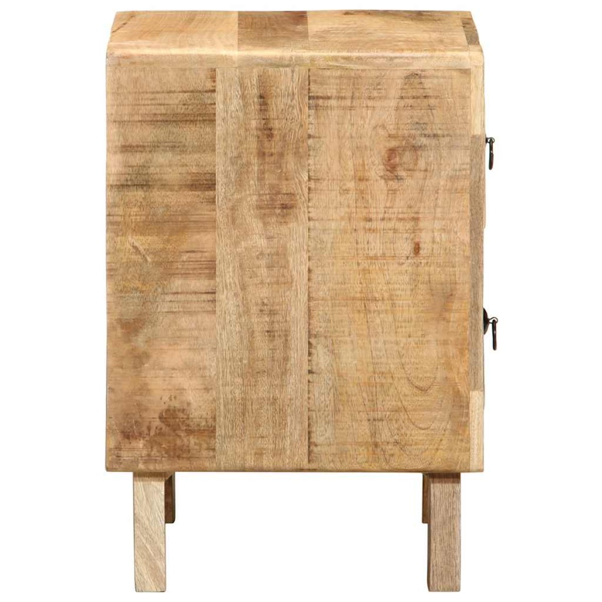 vidaXL Κομοδίνο 2 τεμάχια 40x32x46 cm Στερεό ξύλο Rough Mango
