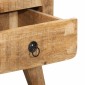 vidaXL Κομοδίνο 2 τεμάχια 40x32x46 cm Στερεό ξύλο Rough Mango