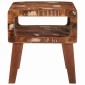 vidaXL End Table με ράφι Καφέ 40 x 32 x 46 εκ Στερεό Ανακτηθέν Ξύλο