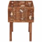vidaXL End Table με ράφι Καφέ 40 x 32 x 46 εκ Στερεό Ανακτηθέν Ξύλο