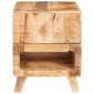 vidaXL End Table με ράφι Καφέ 40 x 40 x 49 εκ Στερεό ξύλο μάνγκο