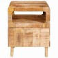vidaXL End Table με ράφι Καφέ 40 x 40 x 49 εκ Στερεό ξύλο μάνγκο