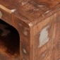 vidaXL End Table με ράφι Καφέ 40 x 40 x 49 εκ Στερεό Ανακτηθέν Ξύλο