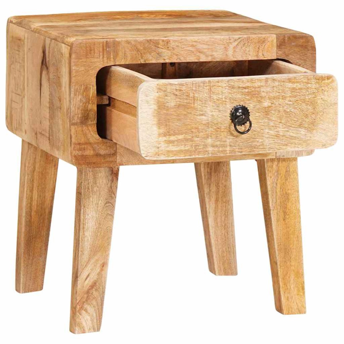 vidaXL End Table με συρτάρι Καφέ 40 x 32 x 46 εκ Στερεό ξύλο μάνγκο