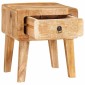 vidaXL End Table με συρτάρι Καφέ 40 x 32 x 46 εκ Στερεό ξύλο μάνγκο