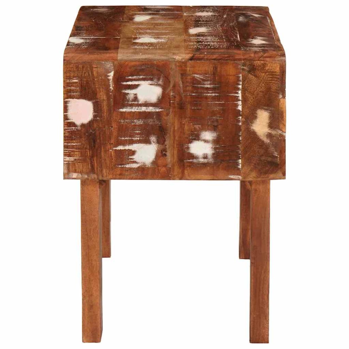 vidaXL End Table με συρτάρι Καφέ 40 x 32 x 46 εκ Στερεό Ανακτηθέν Ξύλο
