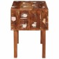 vidaXL End Table με συρτάρι Καφέ 40 x 32 x 46 εκ Στερεό Ανακτηθέν Ξύλο