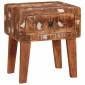 vidaXL End Table με συρτάρι Καφέ 40 x 32 x 46 εκ Στερεό Ανακτηθέν Ξύλο