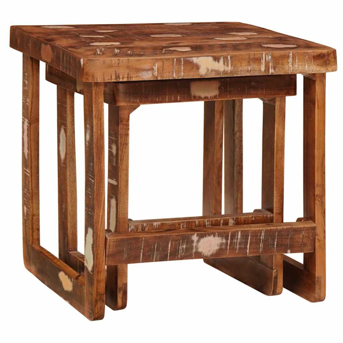 vidaXL Ένθετα τραπέζια 2 τμχ. Καφέ 46 x 46 x 45 εκ.