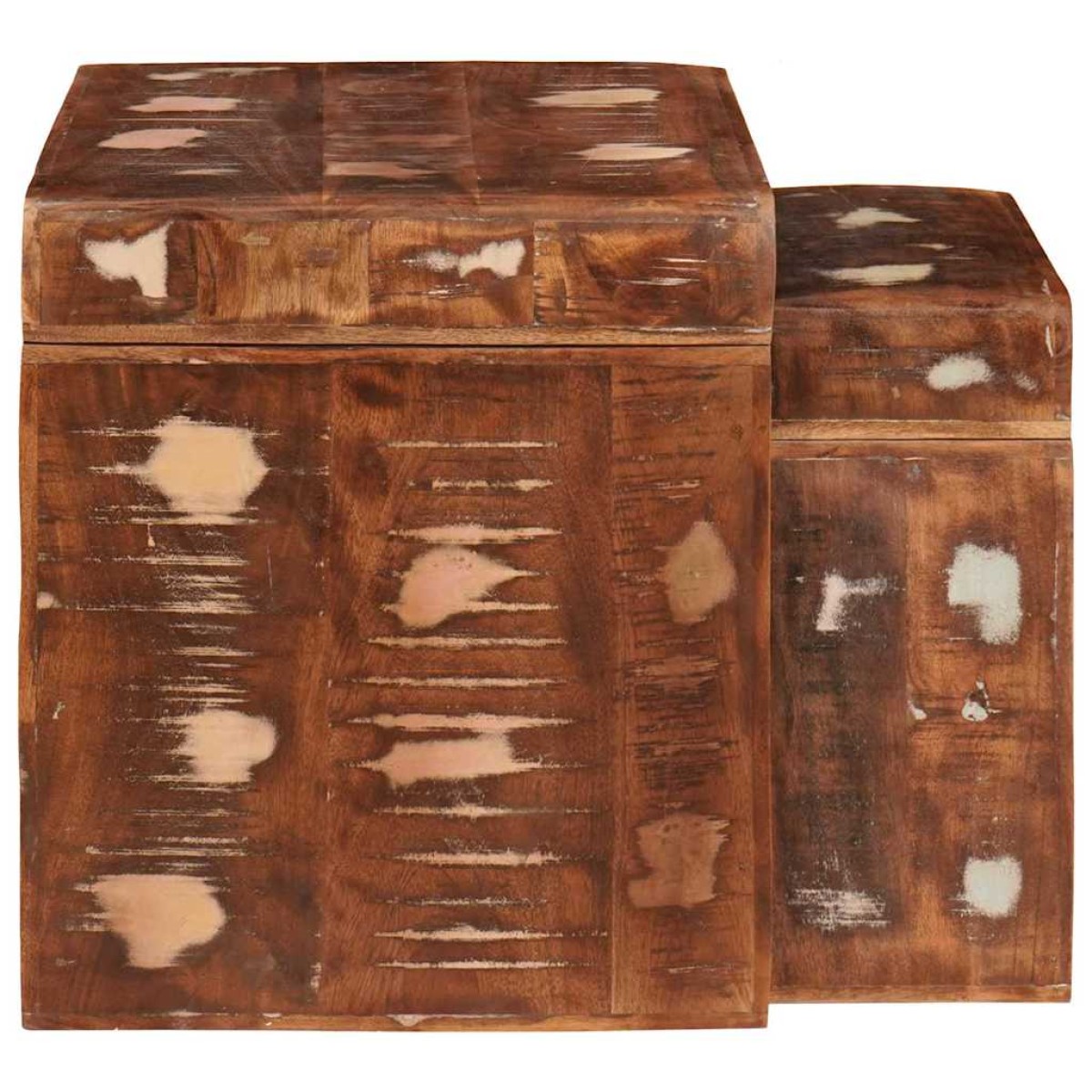 vidaXL Ένθετα τραπέζια 2 τμχ. Καφέ 46 x 40 x 46 εκ.