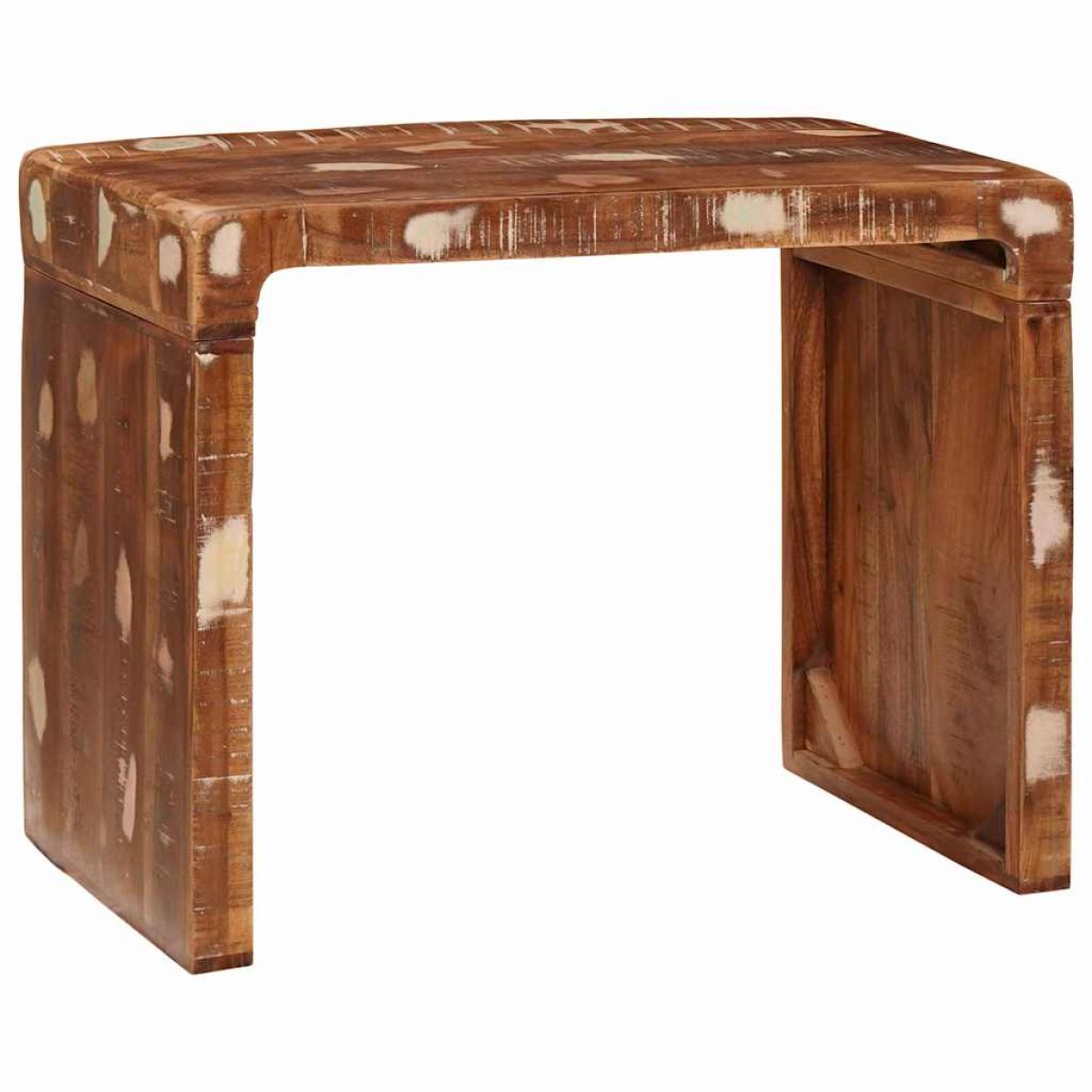 vidaXL End Table Καφέ 60 x 35 x 46 εκ. Στερεό Ανακτηθέν Ξύλο