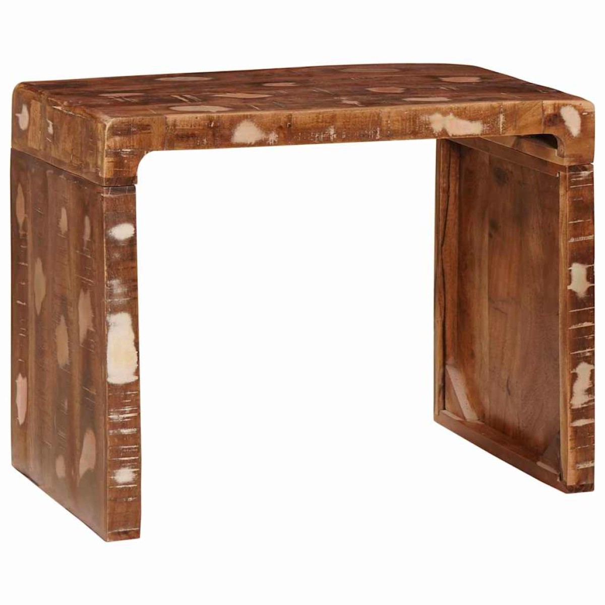 vidaXL End Table Καφέ 60 x 35 x 46 εκ. Στερεό Ανακτηθέν Ξύλο