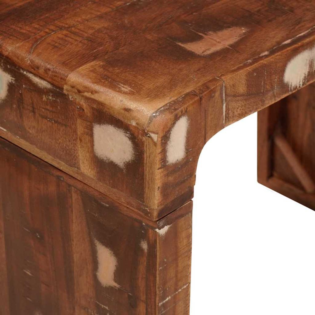 vidaXL End Table Καφέ 60 x 35 x 46 εκ. Στερεό Ανακτηθέν Ξύλο