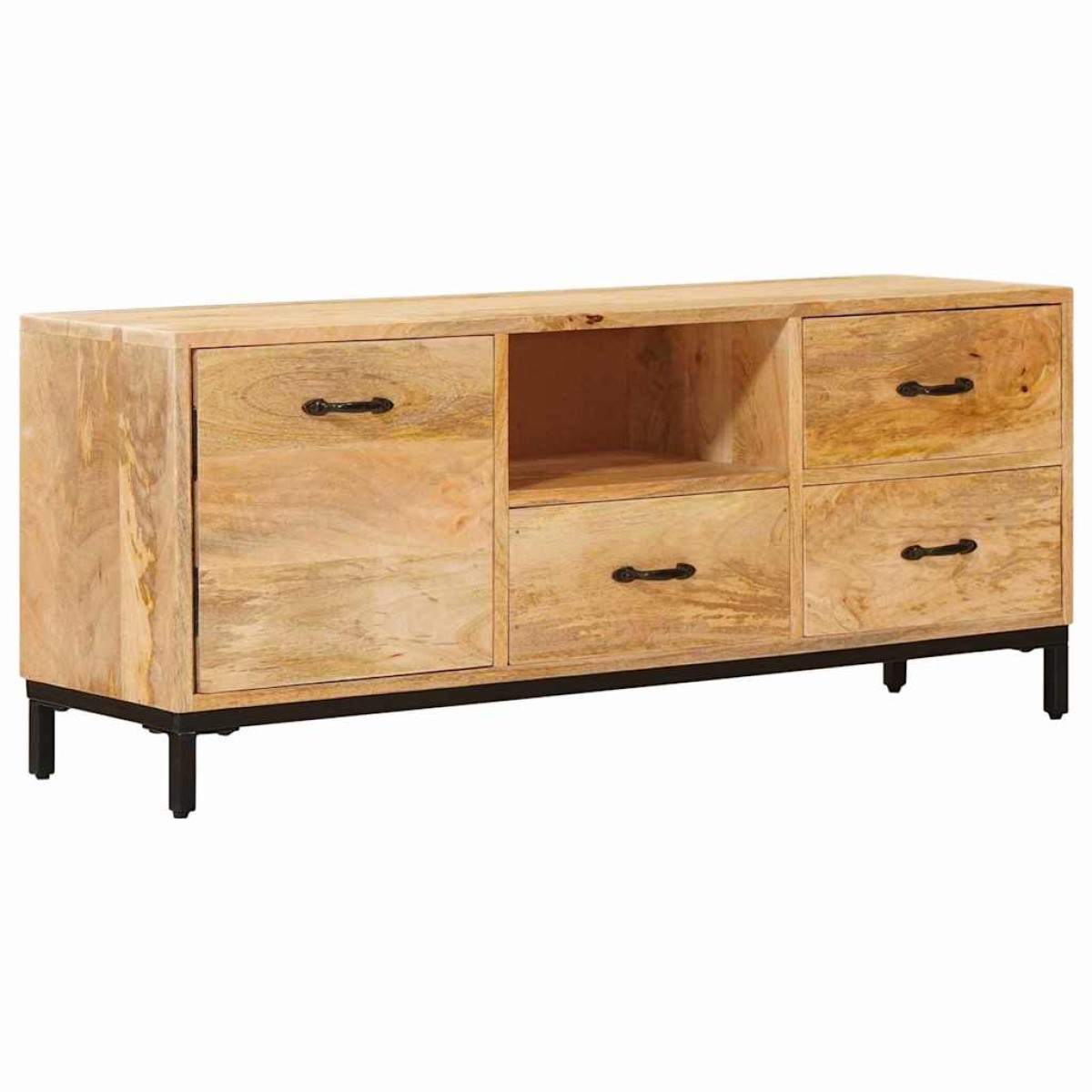vidaXL Βάσεις Τηλεόρασης Καφέ 110 x 30 x 46 εκ. Στερεό ξύλο μάνγκο