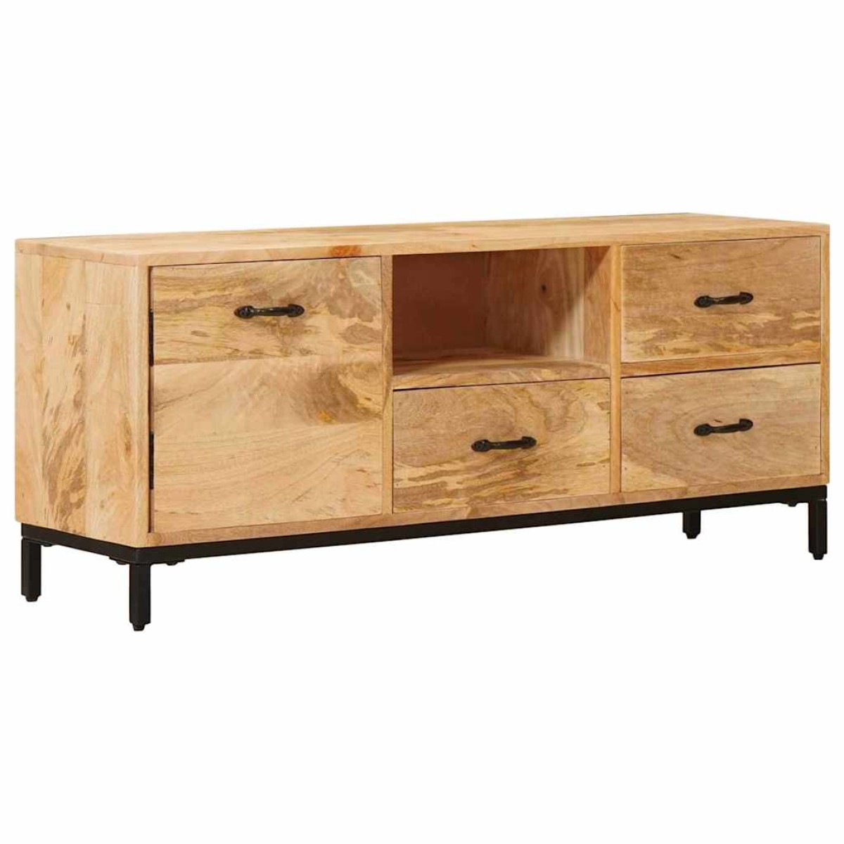 vidaXL Βάσεις Τηλεόρασης Καφέ 110 x 30 x 46 εκ. Στερεό ξύλο μάνγκο