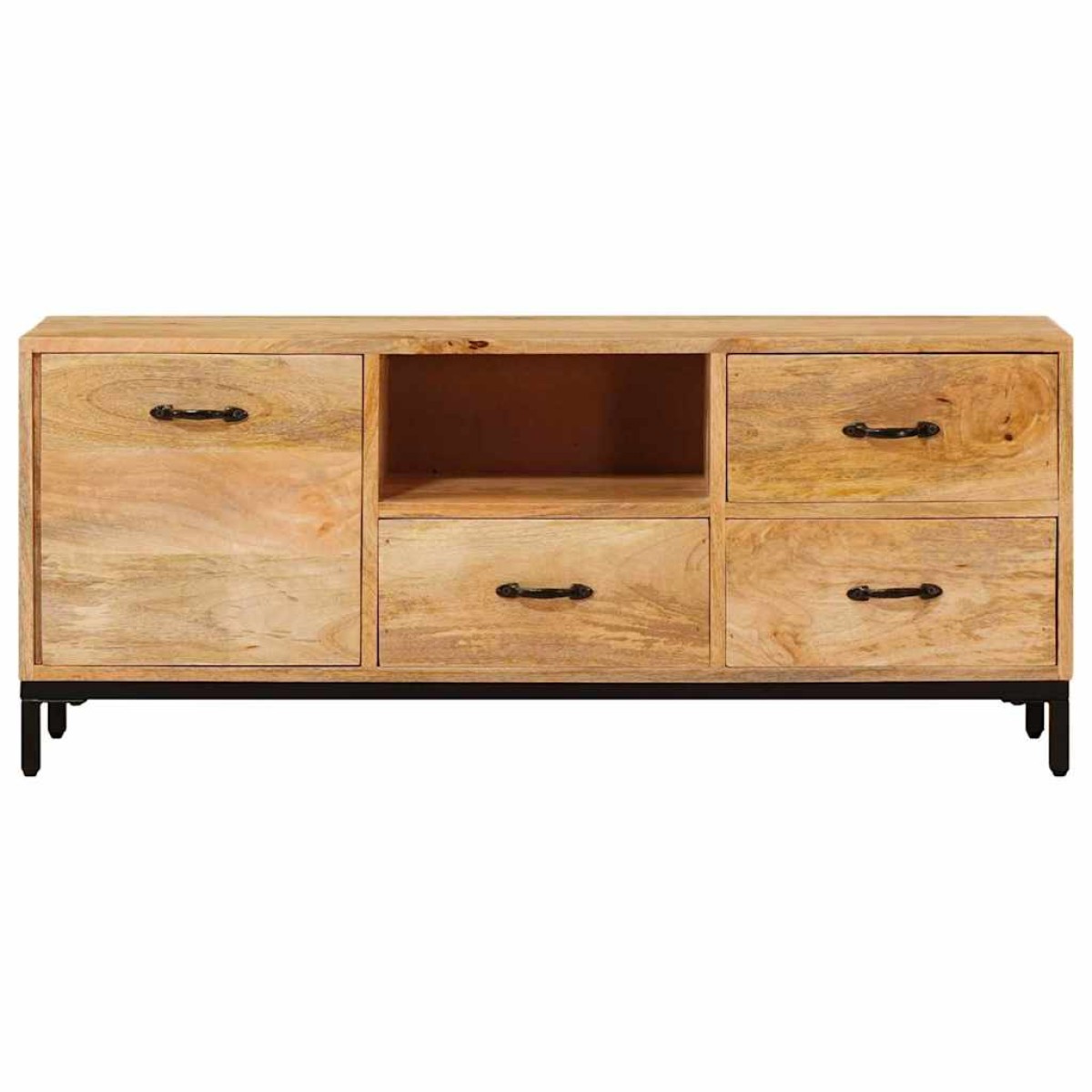 vidaXL Βάσεις Τηλεόρασης Καφέ 110 x 30 x 46 εκ. Στερεό ξύλο μάνγκο
