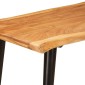 vidaXL Τραπεζαρίες Καφέ και Μαύρο 110 x 55 x 78 εκ Στερεό ξύλο μάνγκο