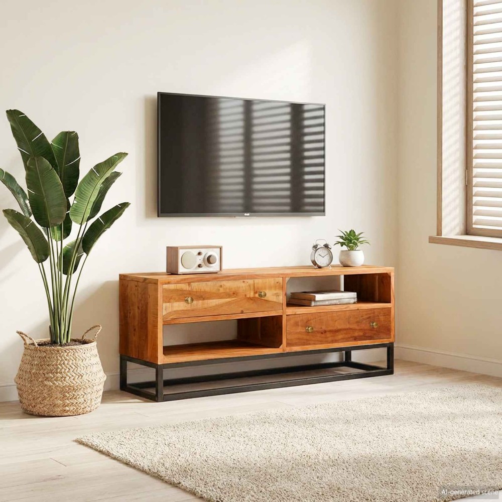 vidaXL Πλαϊνό γραφείο Beta Φυσικό 70 x 30 x 75 εκ Στερεό Ξύλο Ακακίας