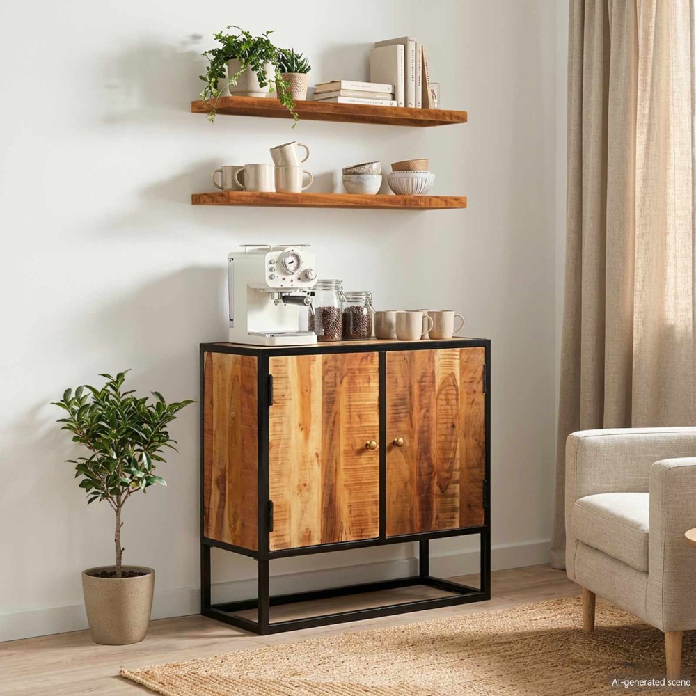 vidaXL Ντουλάπι TV Φυσικό 110 x 30 x 44 εκ Στερεό Ξύλο Ακακίας
