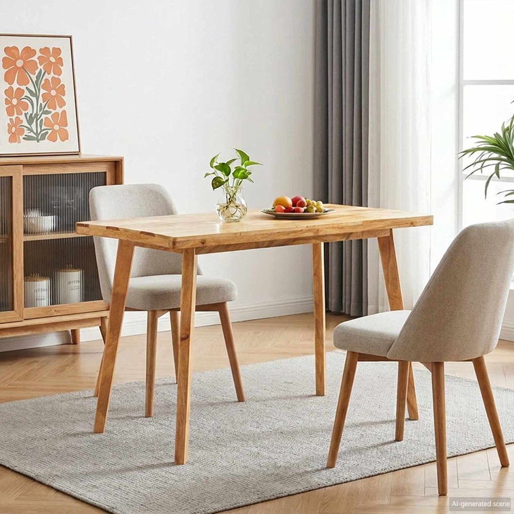 vidaXL Τραπέζι φαγητού Φυσικό 100 x 55 x 75 εκ Στερεό ξύλο μάνγκο