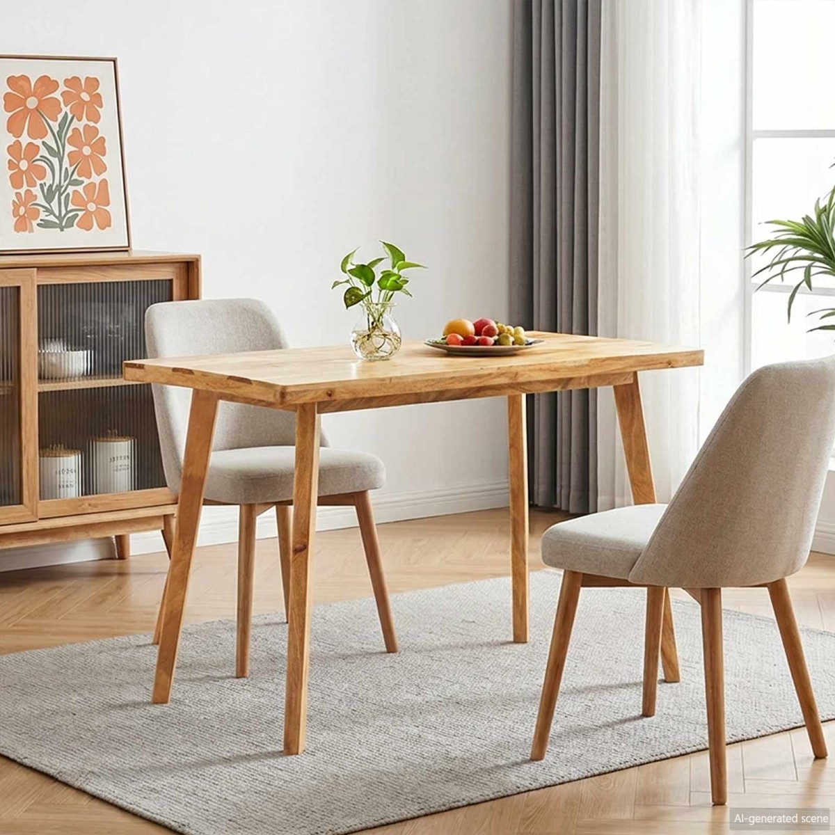 vidaXL Τραπέζι φαγητού Φυσικό 100 x 55 x 75 εκ Στερεό ξύλο μάνγκο