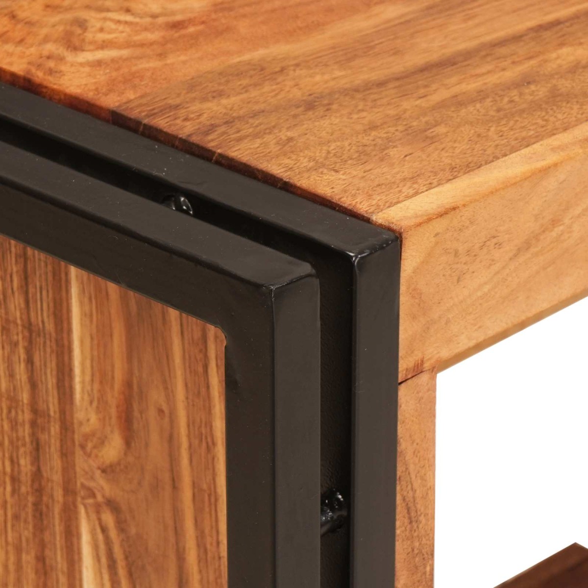 vidaXL Ράφι Κρασιού Καφέ 120 x 45 x 33 εκ Στερεό Ξύλο Ακακίας