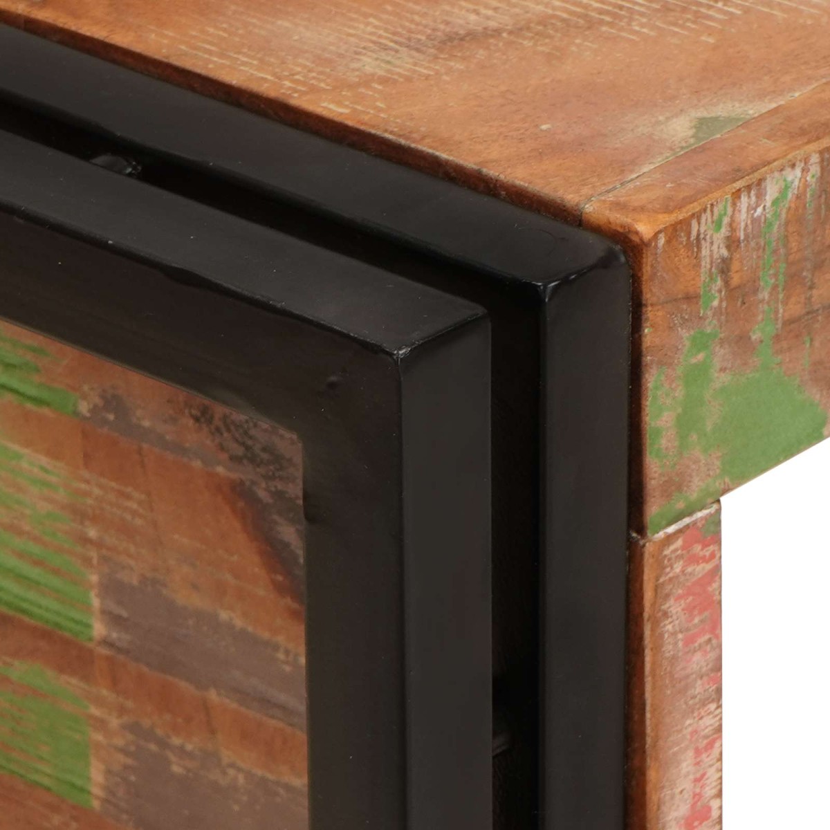 vidaXL Ράφι Κρασιού Καφέ 120 x 45 x 33 εκ Στερεό ανακτημένο ξύλο