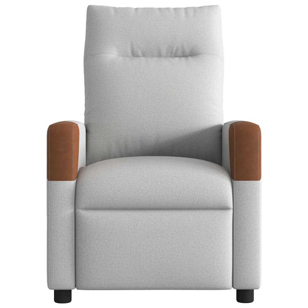vidaXL καρέκλα ανάκλισης μασάζ Cloud Grey Fabric