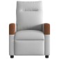 vidaXL καρέκλα ανάκλισης μασάζ Cloud Grey Fabric