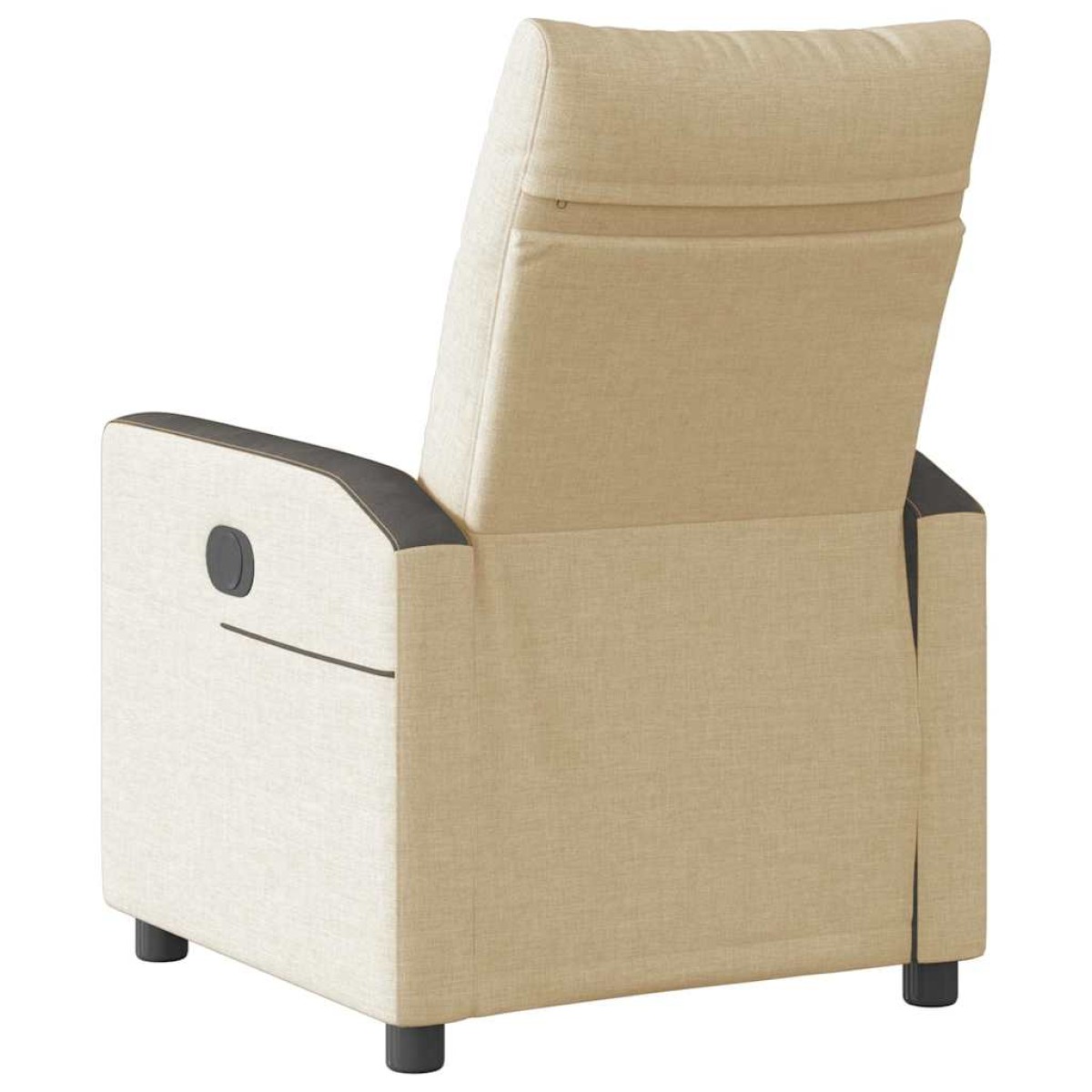 vidaXL Πολυθρόνα Ανακλινόμενη Κρεμ Υφασμάτινη