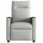 vidaXL καρέκλα ανάκλισης μασάζ Cloud Grey Fabric