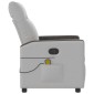 vidaXL καρέκλα ανάκλισης μασάζ Cloud Grey Fabric