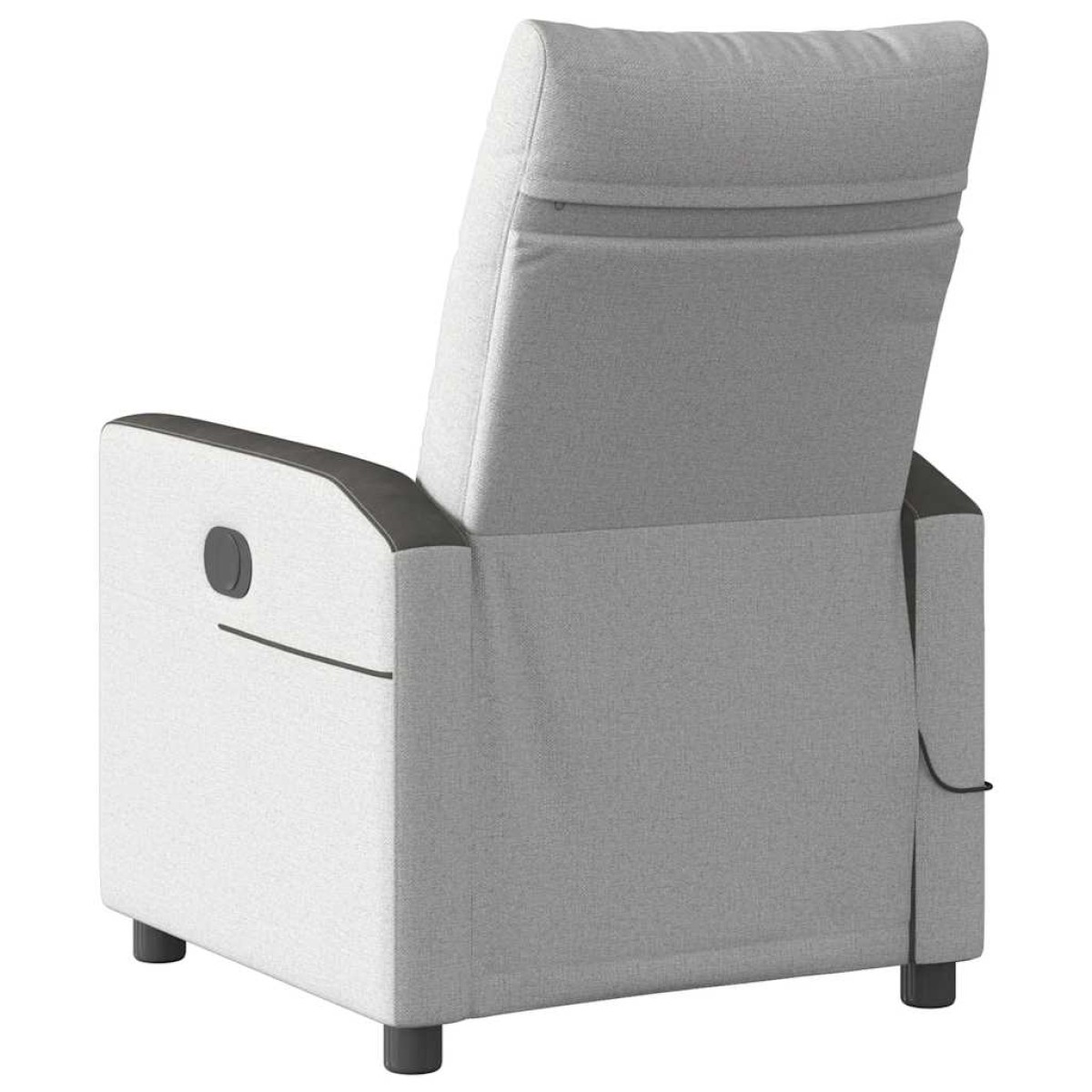vidaXL καρέκλα ανάκλισης μασάζ Cloud Grey Fabric