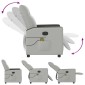 vidaXL καρέκλα ανάκλισης μασάζ Cloud Grey Fabric