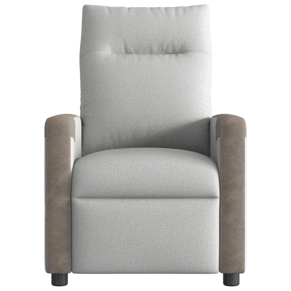 vidaXL καρέκλα ανάκλισης μασάζ Cloud Grey Fabric