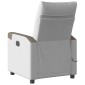 vidaXL καρέκλα ανάκλισης μασάζ Cloud Grey Fabric