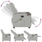 vidaXL καρέκλα ανάκλισης μασάζ Cloud Grey Fabric