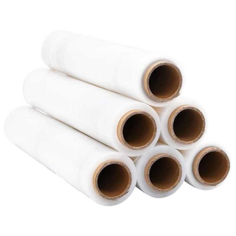 vidaXL Stretch Film 6 τεμάχια Διαφανές 20 μm 50 cm x 300 m