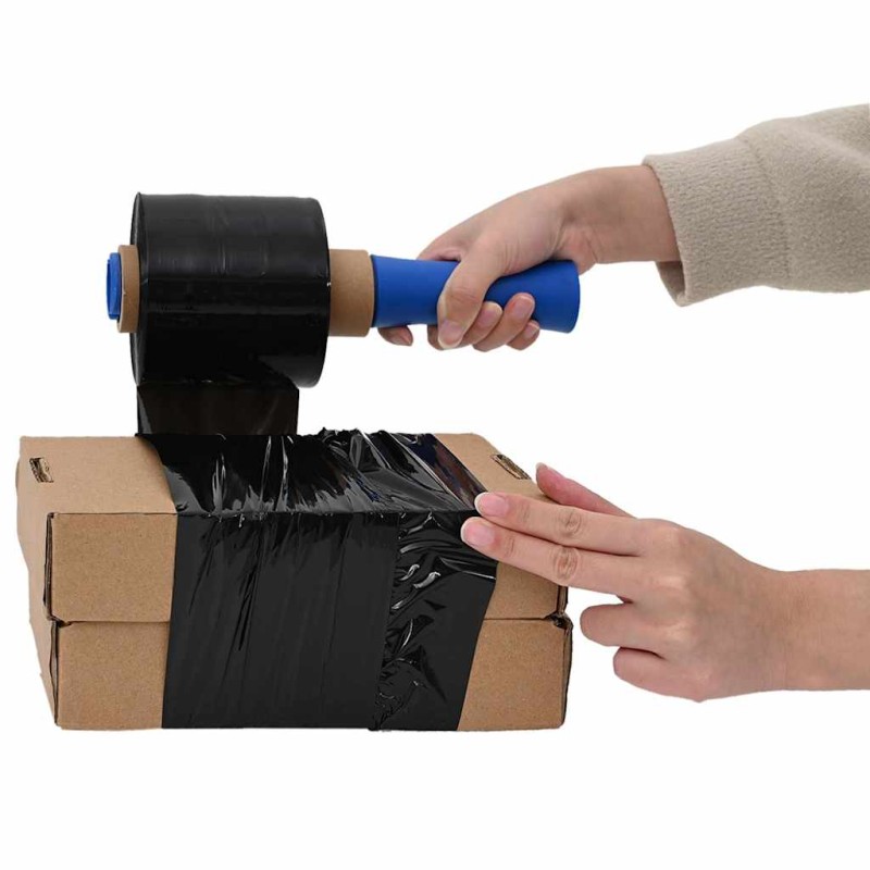 vidaXL Stretch Films 50 τμχ Μαύρο 23 μm 10 cm x 150 m