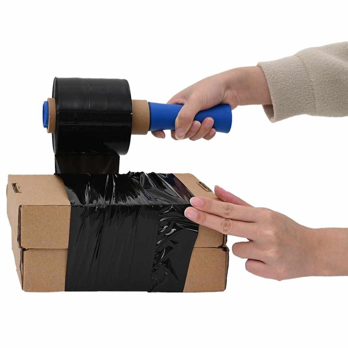 vidaXL Stretch Films 10 τεμάχια Μαύρο 23 μm 10 cm x 300 m