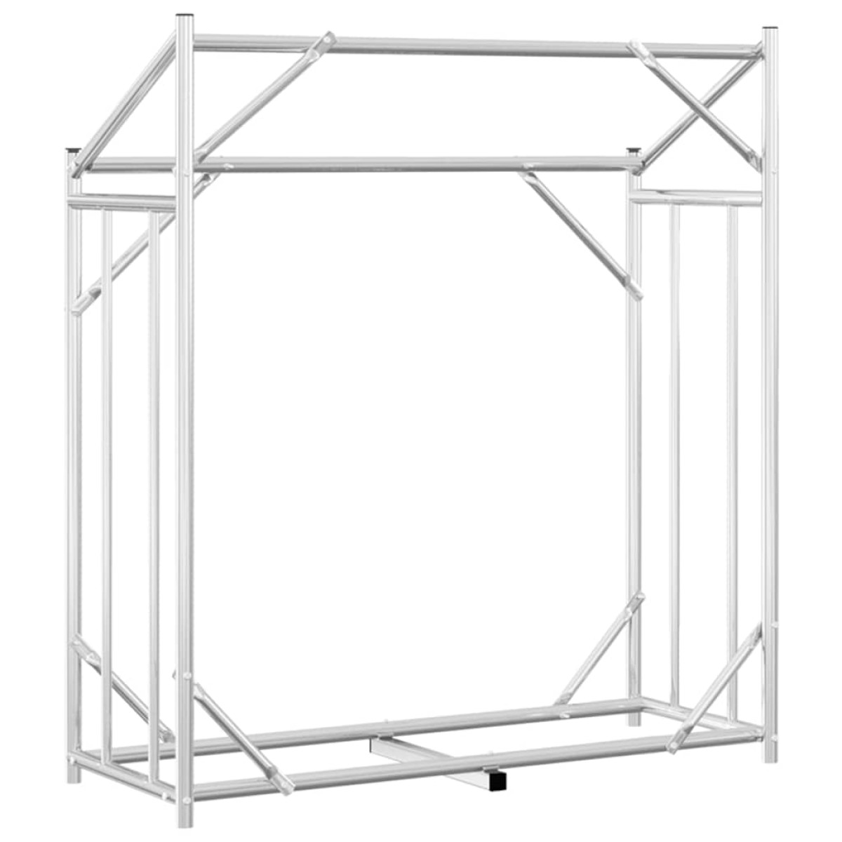 vidaxL Ράφι για καυσόξυλα με κάλυμμα βροχής 100,5x40,5x110,5 εκ.
