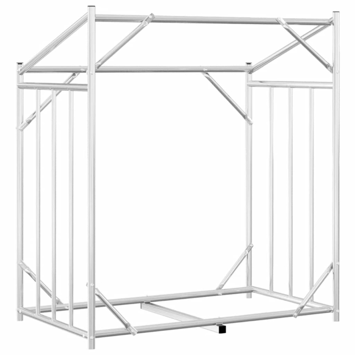 vidaxL Ράφι για καυσόξυλα με κάλυμμα βροχής 101x61x110,5 εκ.