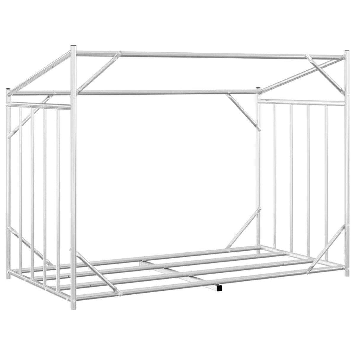 vidaxL Ράφι για καυσόξυλα με κάλυμμα βροχής 151x80,5x110,5 εκ.